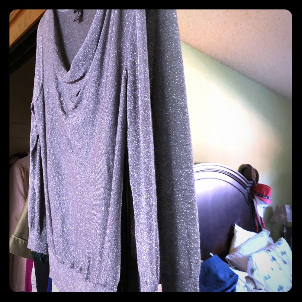 Sparkling sheer sweater